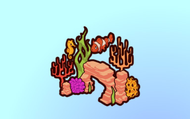 Quinn's Aquarium Tropical Vacation Badge