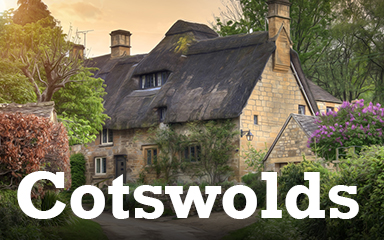 Postcards from Britain Cotswolds Postcard Badge