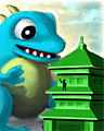PoppaZoppa Great Blue Lizard Badge