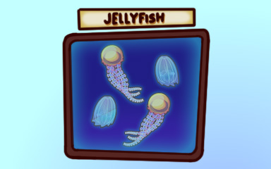 Quinn's Aquarium Jelly Belly Badge