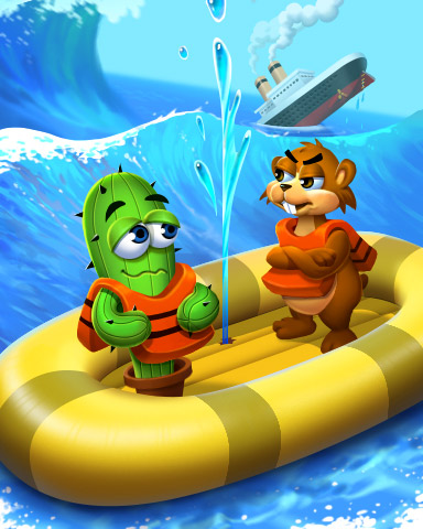 Poppit! HD Soggy Saguaro Badge