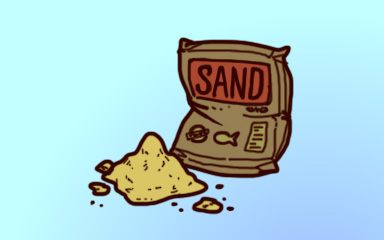 Quinn's Aquarium Sand, Man Badge
