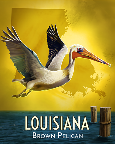 Double Deuce Poker HD Brown Pelican Badge