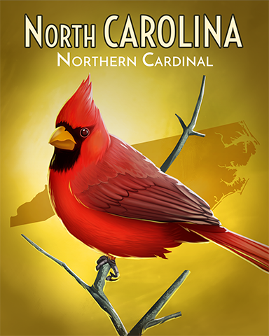 Double Deuce Poker HD North Carolina Northern Cardinal Badge