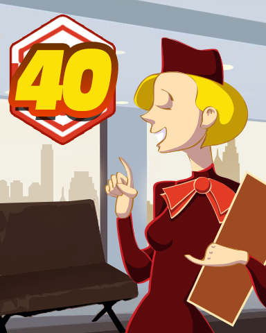 First Class Solitaire HD Rank 40 Badge