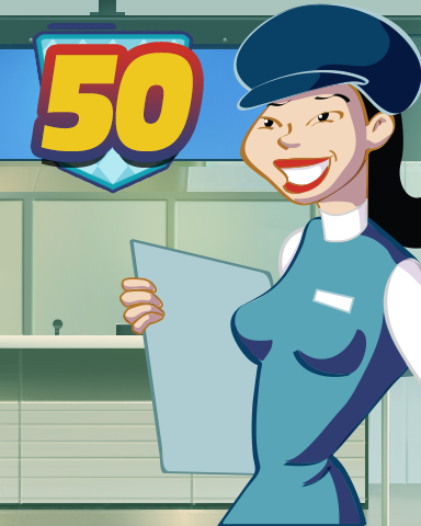 First Class Solitaire HD Rank 50 Badge