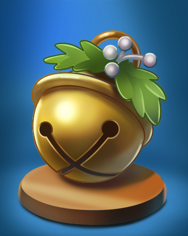 Jet Set Solitaire Sleigh Bell Badge