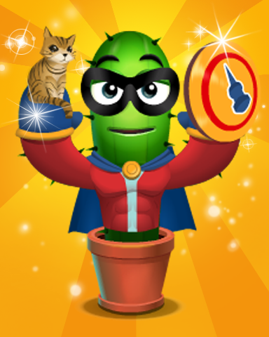 Poppit! Party Gold Superhero Badge