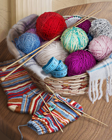 Claire Hart: Secret in the Shadows Knitting Confusion Badge