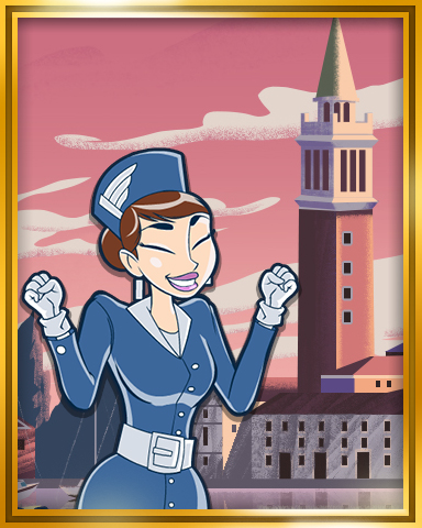 Jet Set Solitaire Venice Extended Stay Coach Badge