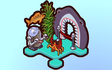 Quinn's Aquarium Come On In Badge