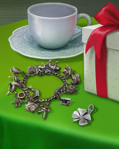 Claire Hart: Secret in the Shadows Shamrock Charm Badge