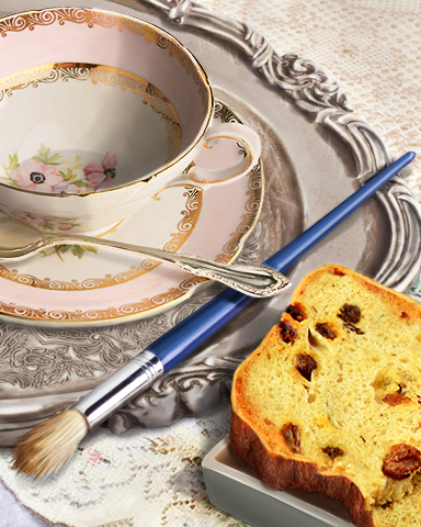Claire Hart: Secret in the Shadows Tea and Paint Badge