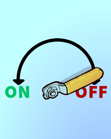 Quinn's Aquarium Shut It Off Badge