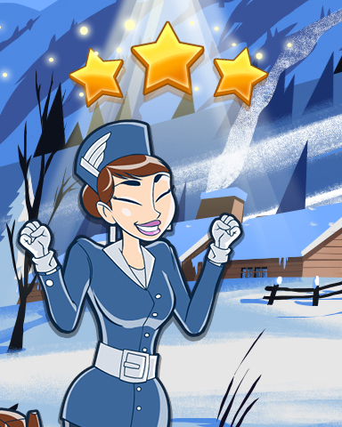 Jet Set Solitaire Winter Wonderland World Class Badge