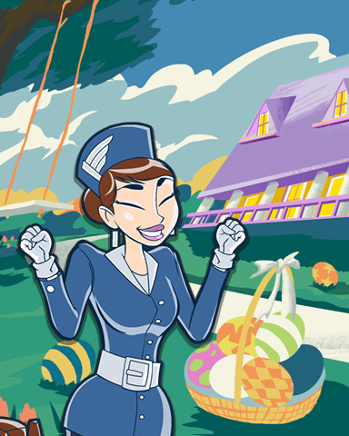 Jet Set Solitaire Easter Experience Coach Badge