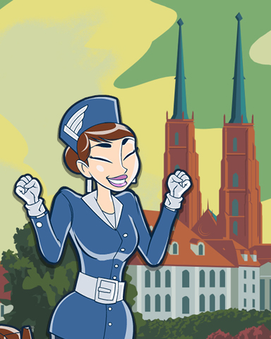 Jet Set Solitaire Wroclaw Coach Badge