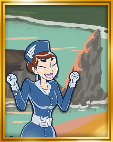 Galapagos Islands Extended Stay Coach Badge - Jet Set Solitaire