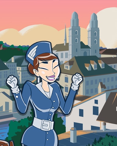 Jet Set Solitaire Zurich Coach Badge