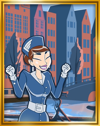 Amsterdam Extended Stay Coach Badge - Jet Set Solitaire