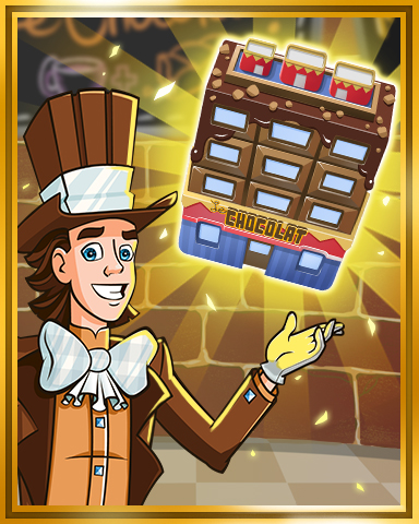 Sweet Tooth Town Gold Chocolate Shop Badge
