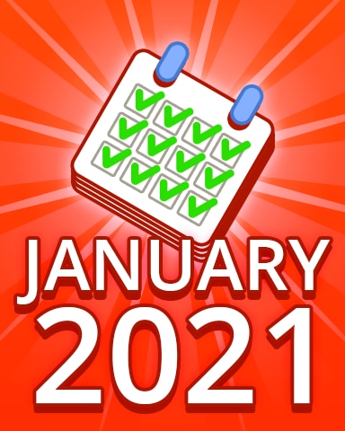 Pogo Daily Sudoku All Puzzles January 2021 Badge