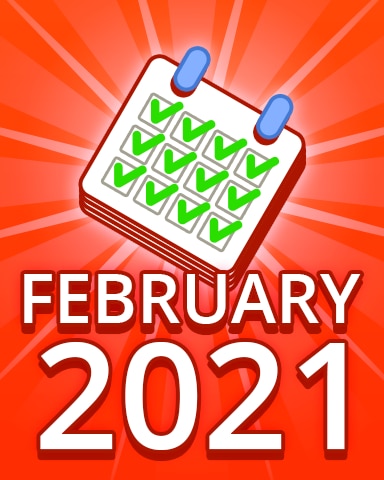 Pogo Daily Sudoku All Puzzles February 2021 Badge