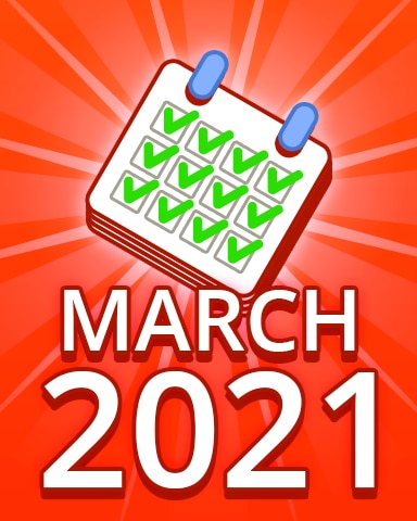 Pogo Daily Sudoku All Puzzles March 2021 Badge