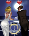 Perfect Pair Solitaire Love Boat Badge