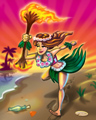 Bingo Luau Torch Runner Badge