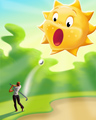 Golf Solitaire Hole in Sun Badge