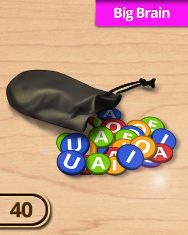 A Way With Words 40 Big Brain Challenge Badge