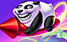 Pogo Panda Pai Gow Poker Rocket Rider Badge