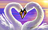 Claire Hart Classic The Sunset Swans Badge