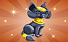 Poppit! Bingo Bronze Cat Statue Badge