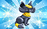 Poppit! Bingo Diamond Cat Statue Badge