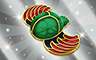 Poppit! Bingo Silver Scarab Jewelry Badge