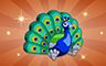 Poppit! Bingo Bronze Stuffed Peacock Badge