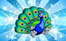 Poppit! Bingo Diamond Stuffed Peacock Badge