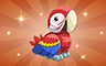 Poppit! Bingo Bronze Macaw Badge