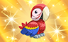 Poppit! Bingo Gold Macaw Badge