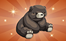 Poppit! Bingo Bronze Stuffed Teddy Bear Badge
