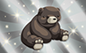 Poppit! Bingo Silver Stuffed Teddy Bear Badge