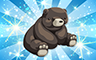 Poppit! Bingo Diamond Stuffed Teddy Bear Badge