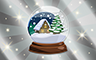 Poppit! Bingo Silver Snow Globe Badge