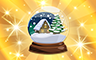 Poppit! Bingo Gold Snow Globe Badge