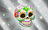 Poppit! Bingo Silver Skulls Badge