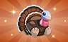 Poppit! Bingo Bronze Stuffed Turkey Badge