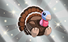 Poppit! Bingo Silver Stuffed Turkey Badge
