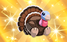 Poppit! Bingo Gold Stuffed Turkey Badge
